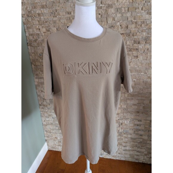 Dkny Other - DKNY Y2K 90s Beigecore Minimal Streetwear Korean Acubi Brown Tan Tee Shirt